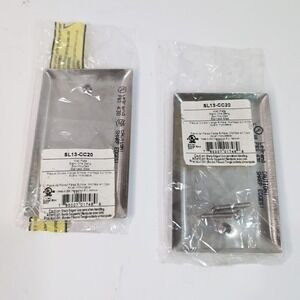 LEGRAND SL13-CC20 / SL13CC20 Wall Plate Outlet Cover Stainless Steel Lot of 2